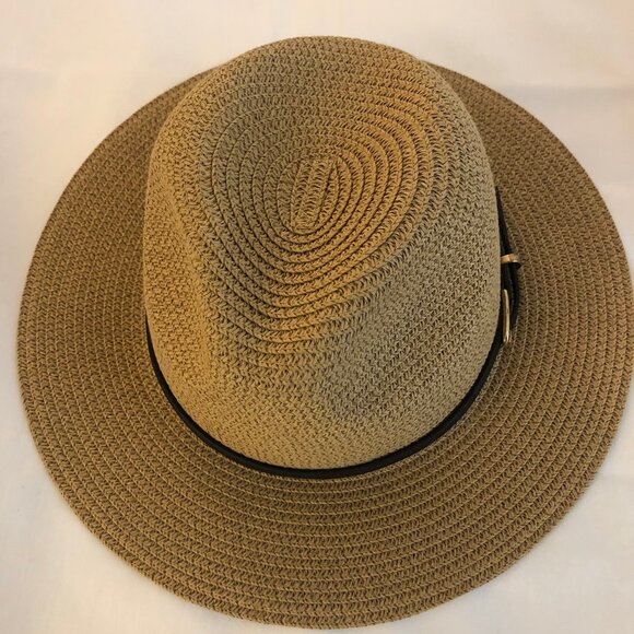 Camel Fedora with Black Band & Gold Buckle main image 8